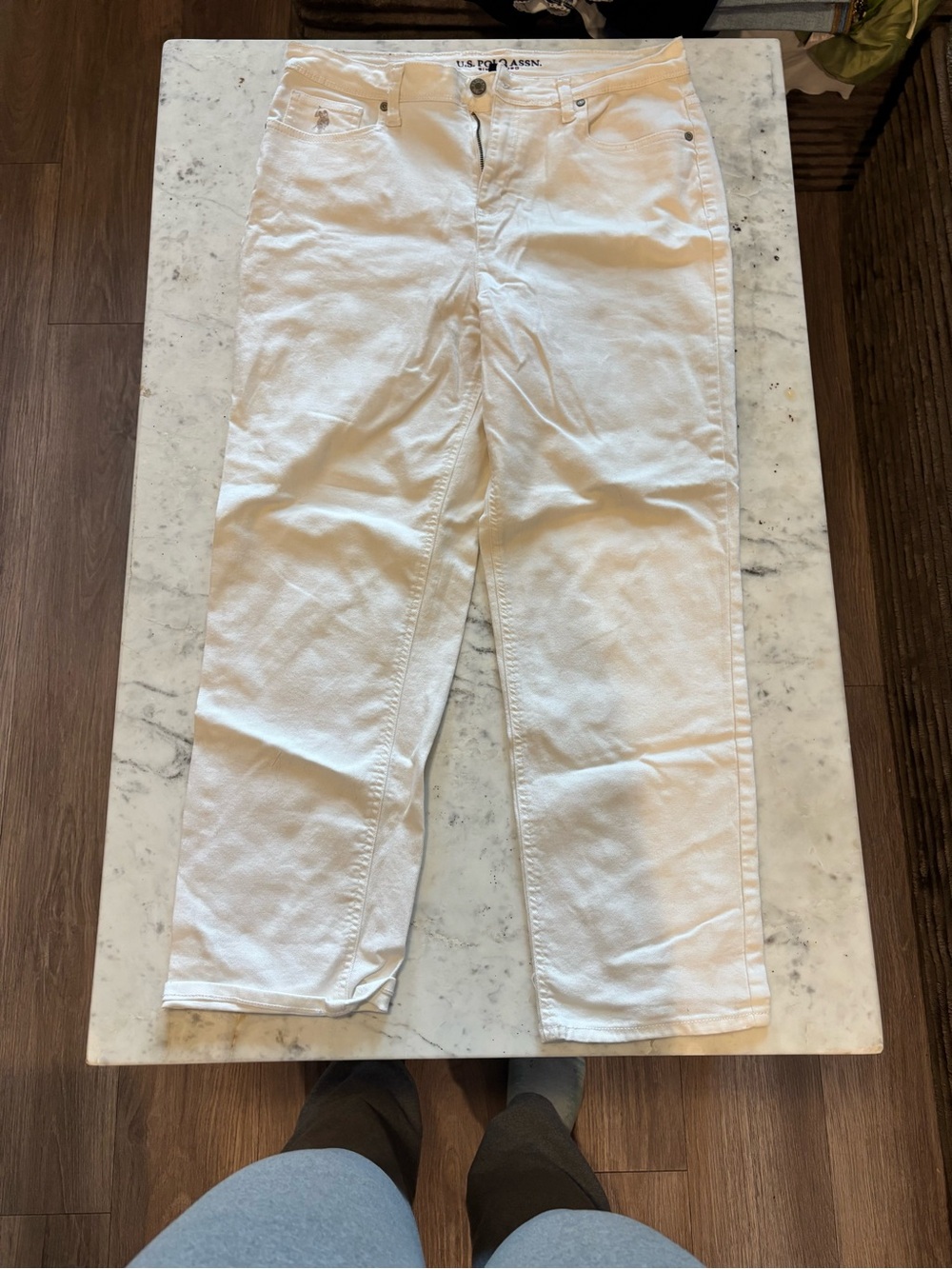 U.S. Polo Assn. Straight-Leg Jeans in White